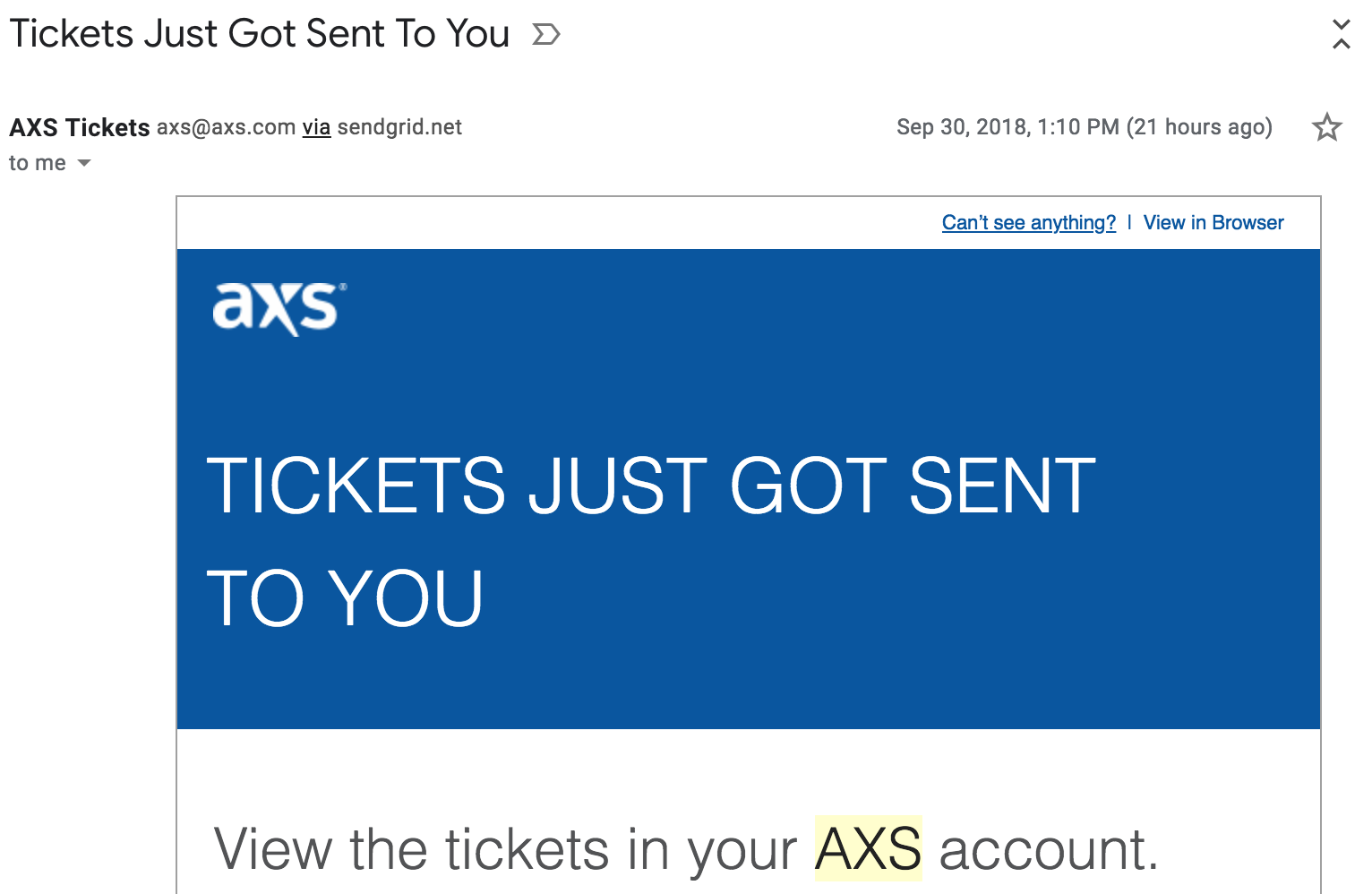 Claiming your AXS Mobile tickets Seated